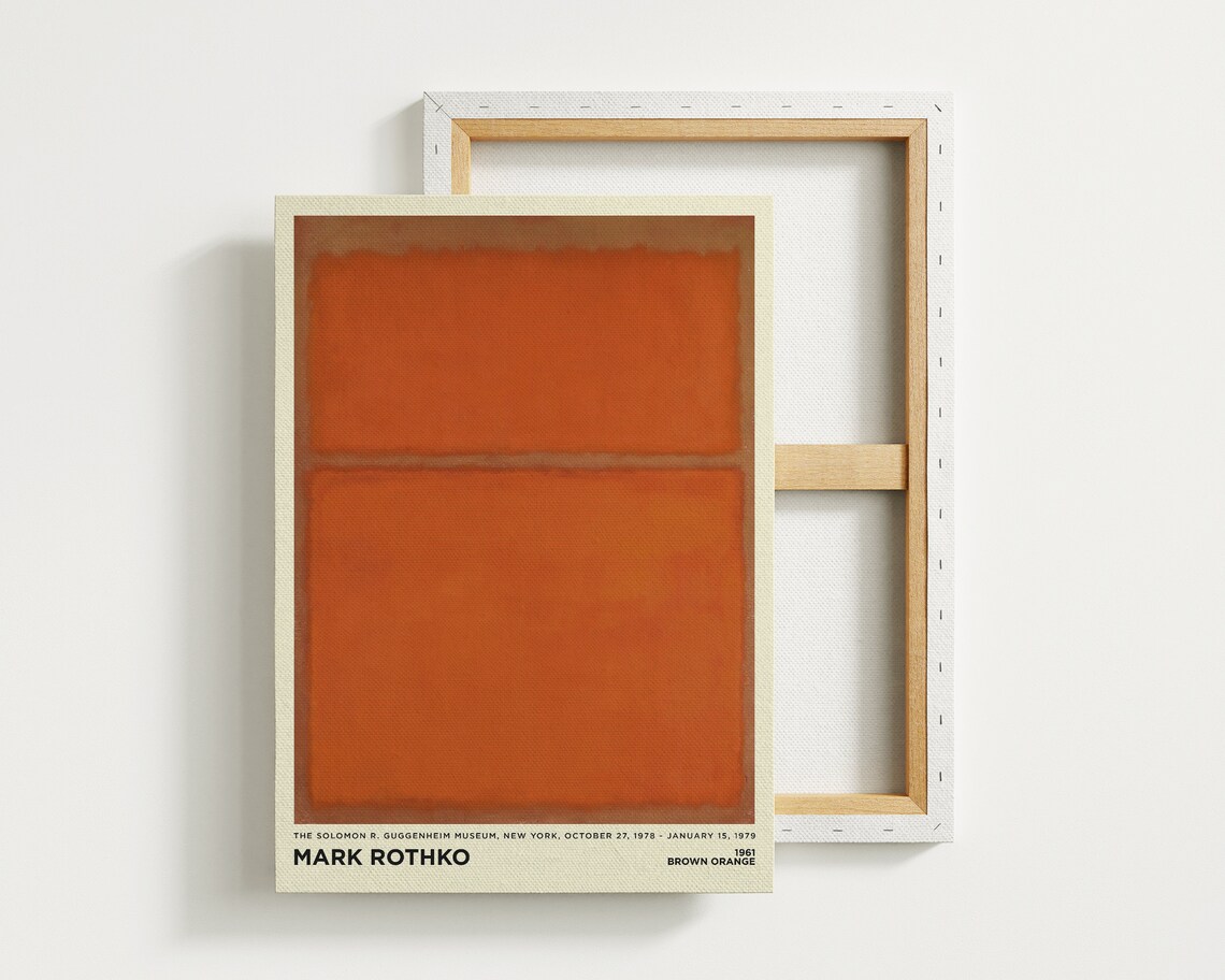 Mark Rothko Brown Orange 1961 Abstract Color Field Exhibition Poster