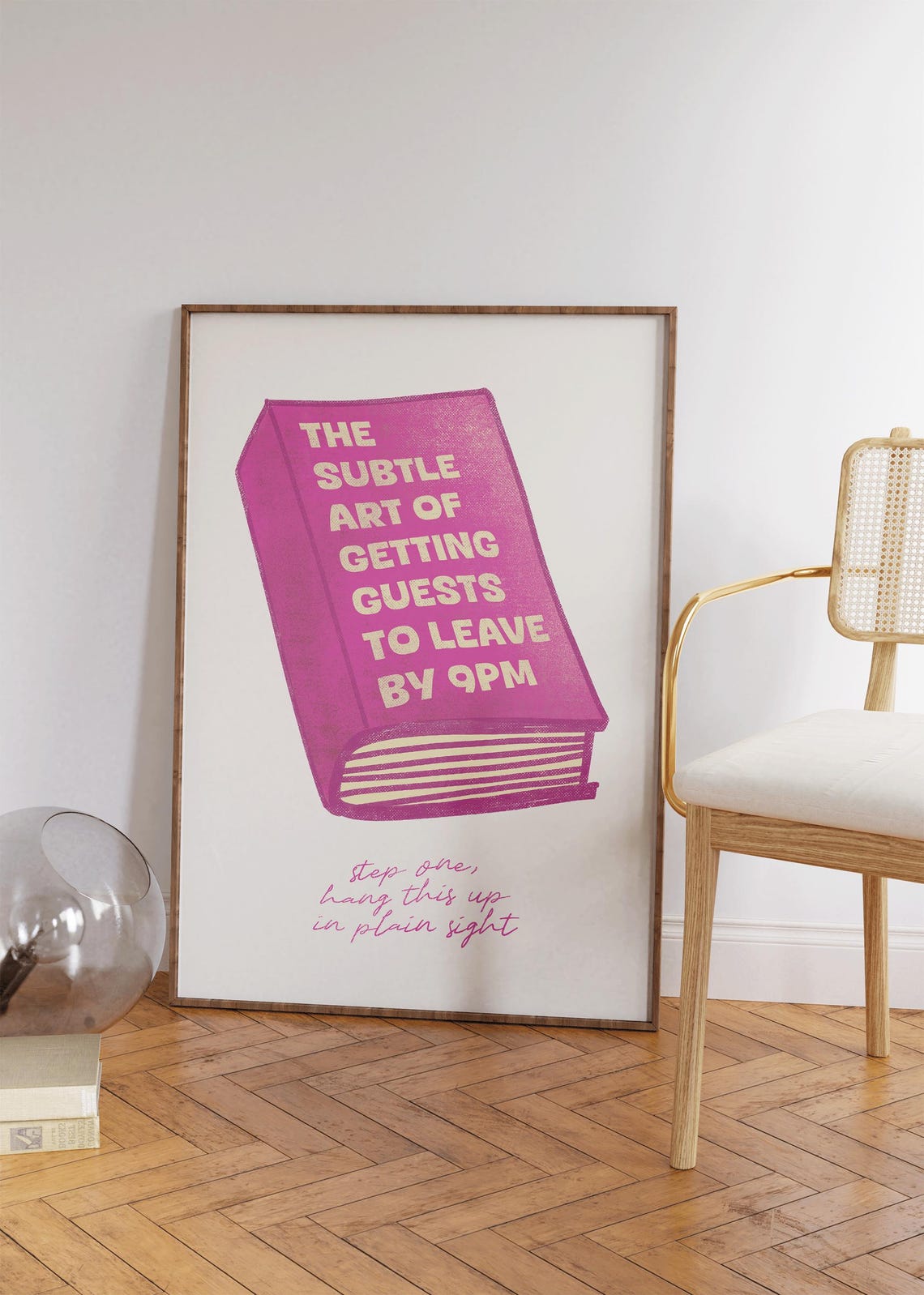 The Subtle Art Of Getting Guests To Leave By 9PM Funny Book Poster - Image 4