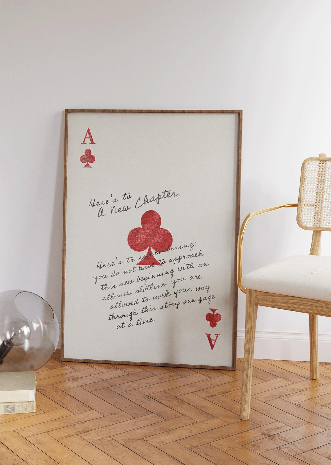 Heres To A New Chapter Print Affirmation Wall Art Positive Office Decor Inspirational Quotes Apartment Decor Cute Self Love Print