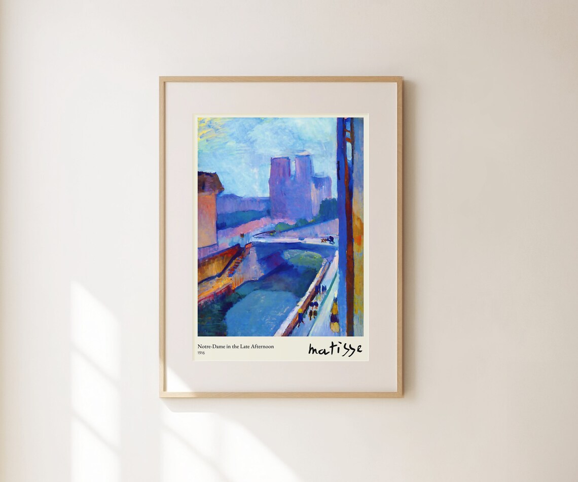 Henri Matisse Notre Dame Late Afternoon 1916 Blue Paris River Art Print - Image 2
