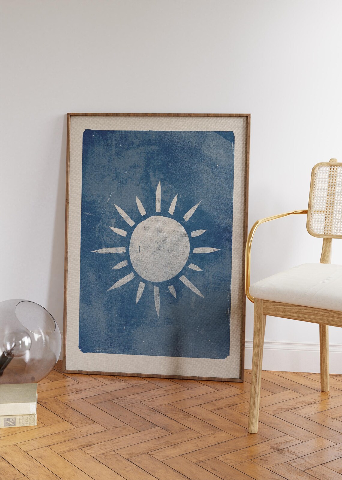 Le Soleil Vintage Sun Indigo Celestial Tarot Aesthetic Wall Poster - Image 3