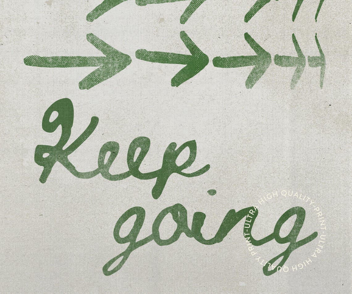Keep Going Print Self Love Wall Art Spiritual Inspirational Quotes Retro Apartment Decor Cute Affirmation Prints Mid Century Poster - Image 5