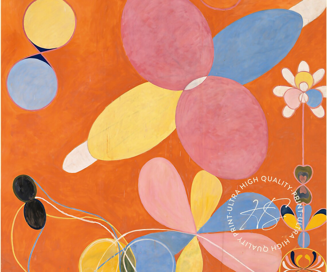 Hilma Af Klint No 4 Youth 1907 Orange Abstract Guggenheim Art Poster - Image 4