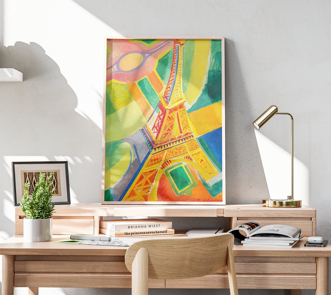 Robert Delaunay Eiffel Tower Colorful Cubist Paris Landmark Art Poster - Image 4