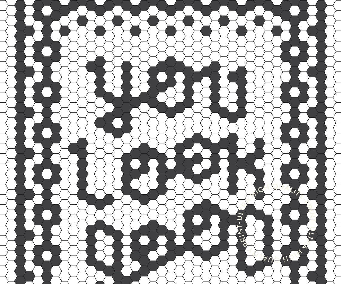 You Look Good Black Hexagon Mosaic Tile Typography Quote Poster - Image 5