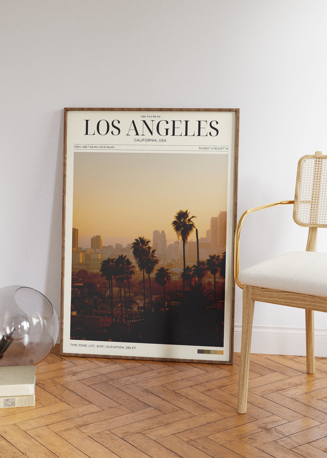 Travel Poster Los Angeles Poster Los Angeles Palms Wall Art For Living Room Vintage Posters In Los Angeles Print Modern Office Wall Art - Image 2
