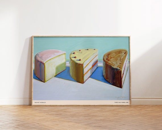 Wayne Thiebaud Print Three Cakes Print Cake Poster Kitchen Wall Art Kitchen Print Food Prints Modern Art Dining Room Gallery Wall Art