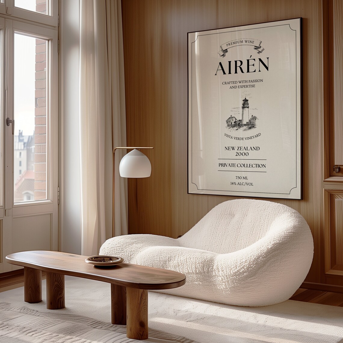 Airen Premium Wine Label Vintage Vineyard Bar Cart Kitchen Wall Art Poster - Image 4