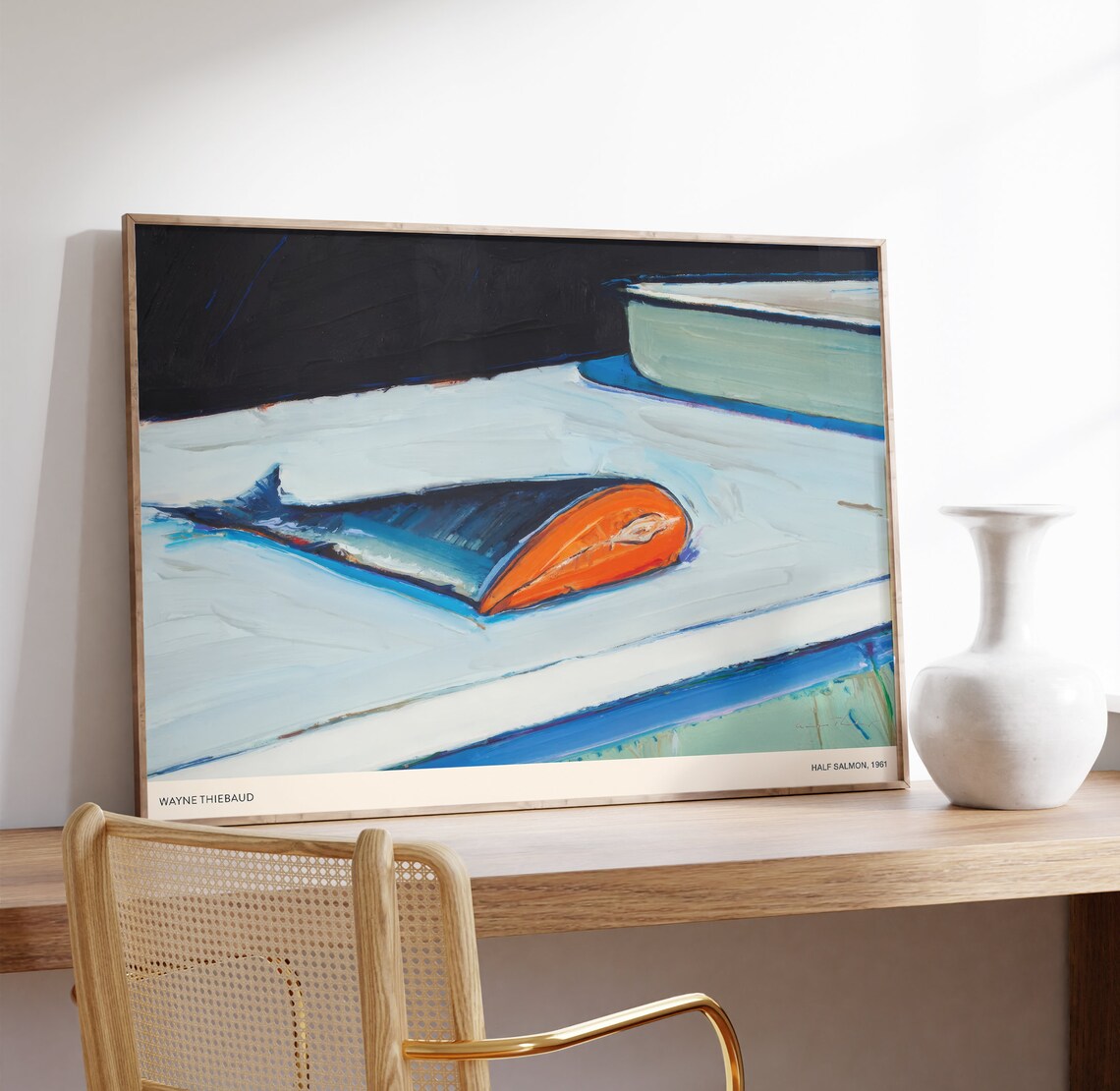 Wayne Thiebaud Half Salmon 1961 Blue Modern Food Art Kitchen Poster - Image 4