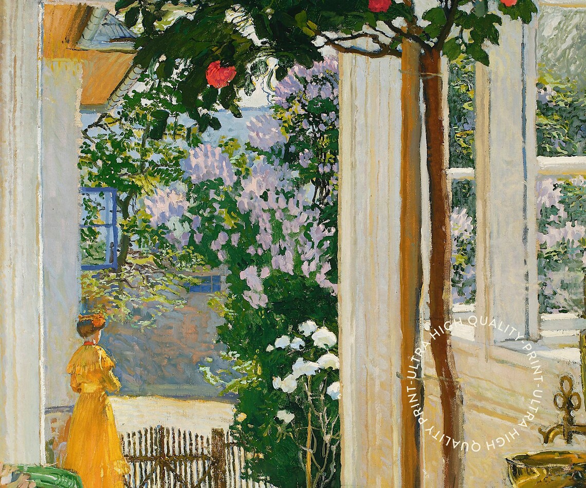 Jozef Mehoffer May Sun 1901 Veranda Roses Muzeum Narodowe Art Print - Image 5