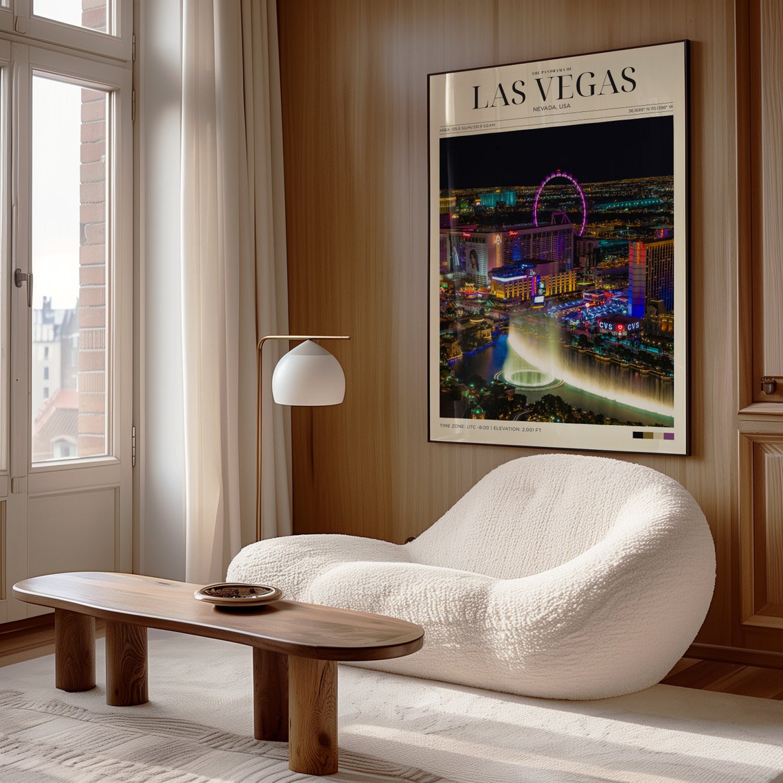Travel Poster Las Vegas Strip Poster Street Of Las Vegas Print Las Vegas Wall Art For Living Room Large Modern Office Cities Wall Art - Image 4