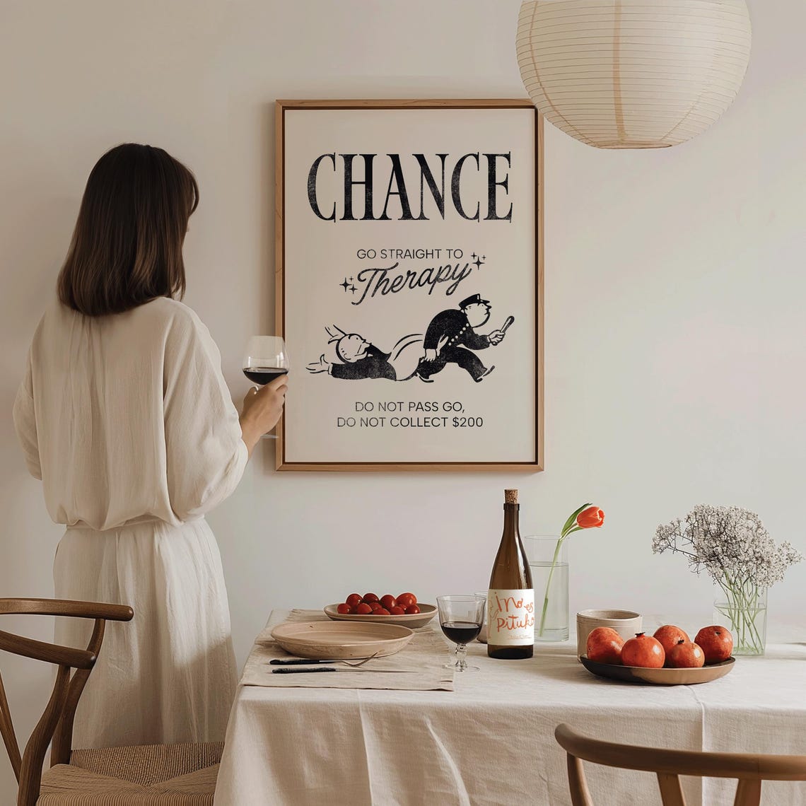 Chance Go Straight To Therapy Monopoly Parody Funny Coworker Print - Image 2