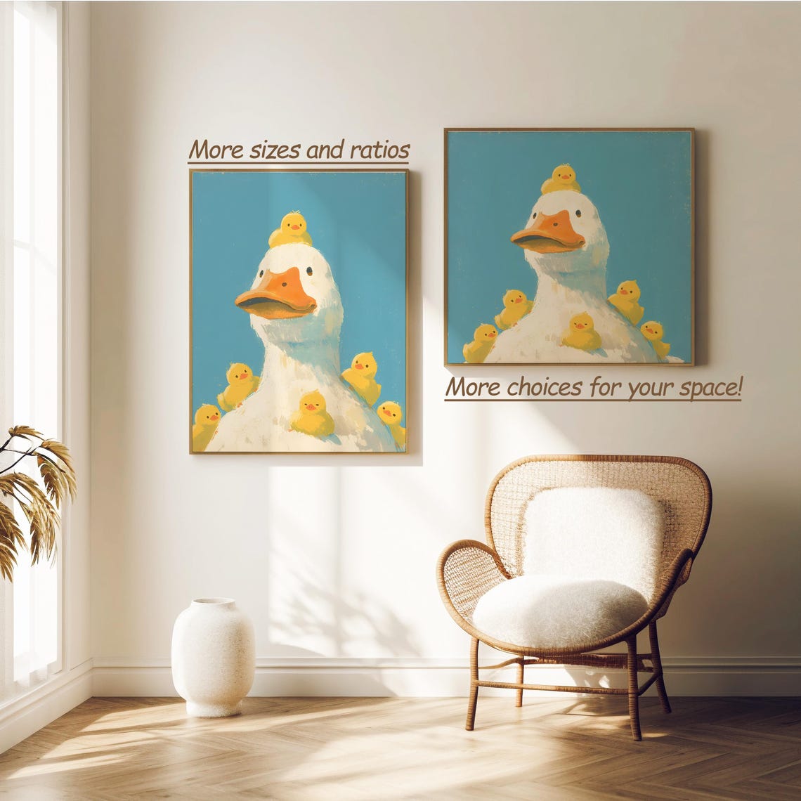 Baby Duck Illustration Of Duckling Wall Art Of Animals Nursery Prints Of Birthday Gifts Of Duck Wall Dcor Of Ducklings Print - Image 2