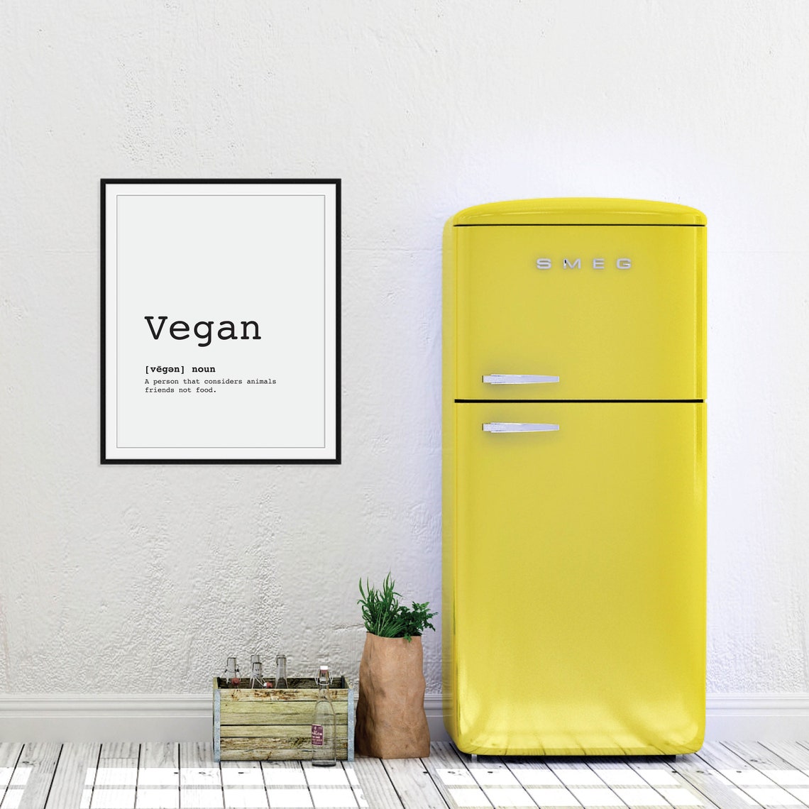Vegan Definition Dictionary Funny Animal Lover Kitchen Quote Print - Image 4