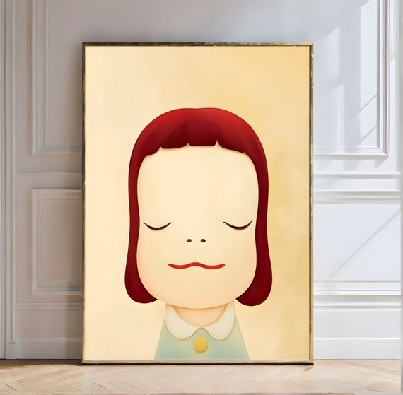 Yoshitomo Nara Tranquil Dreamer Yoshitomo Nara Tranquil Dreamer Chocolate Hair Minimalist Serene Child Peaceful Contentment