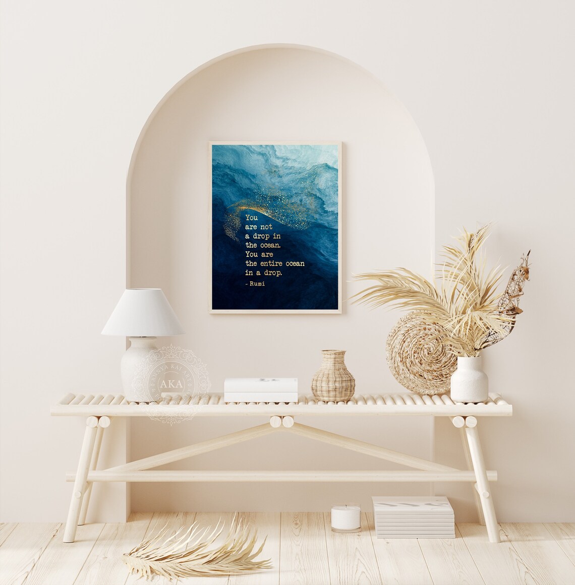 Ocean Theme Rumi Quote Art Print, Poetry Gift - Image 4
