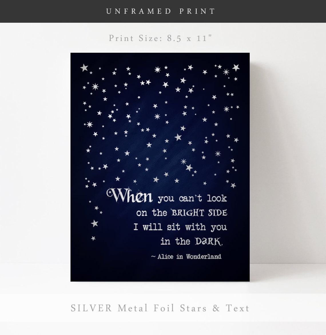 Alice In Wonderland Quote Art Print, Book Lovers - Image 2