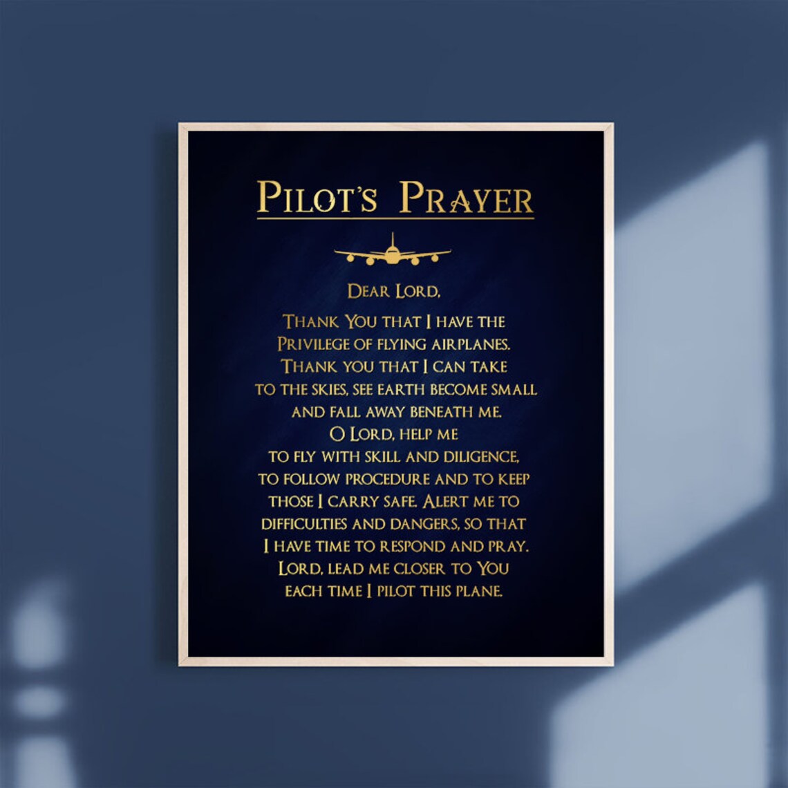 Pilot Prayer Aviation Art Print, Gift for Men - Image 4