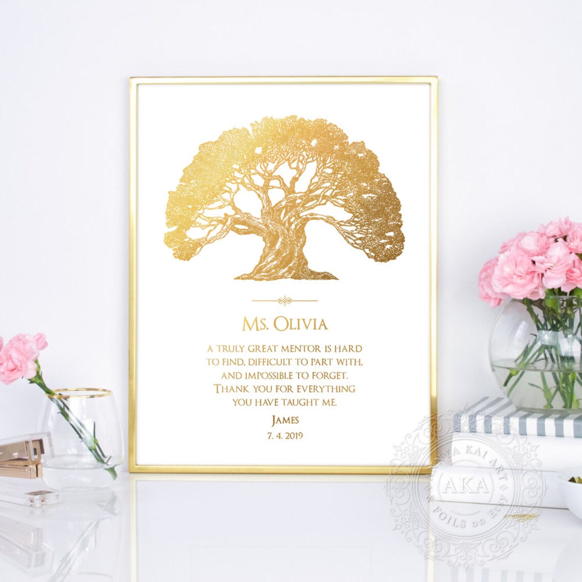 Mentor Thank You Gift, Personalized Art Print - Image 3