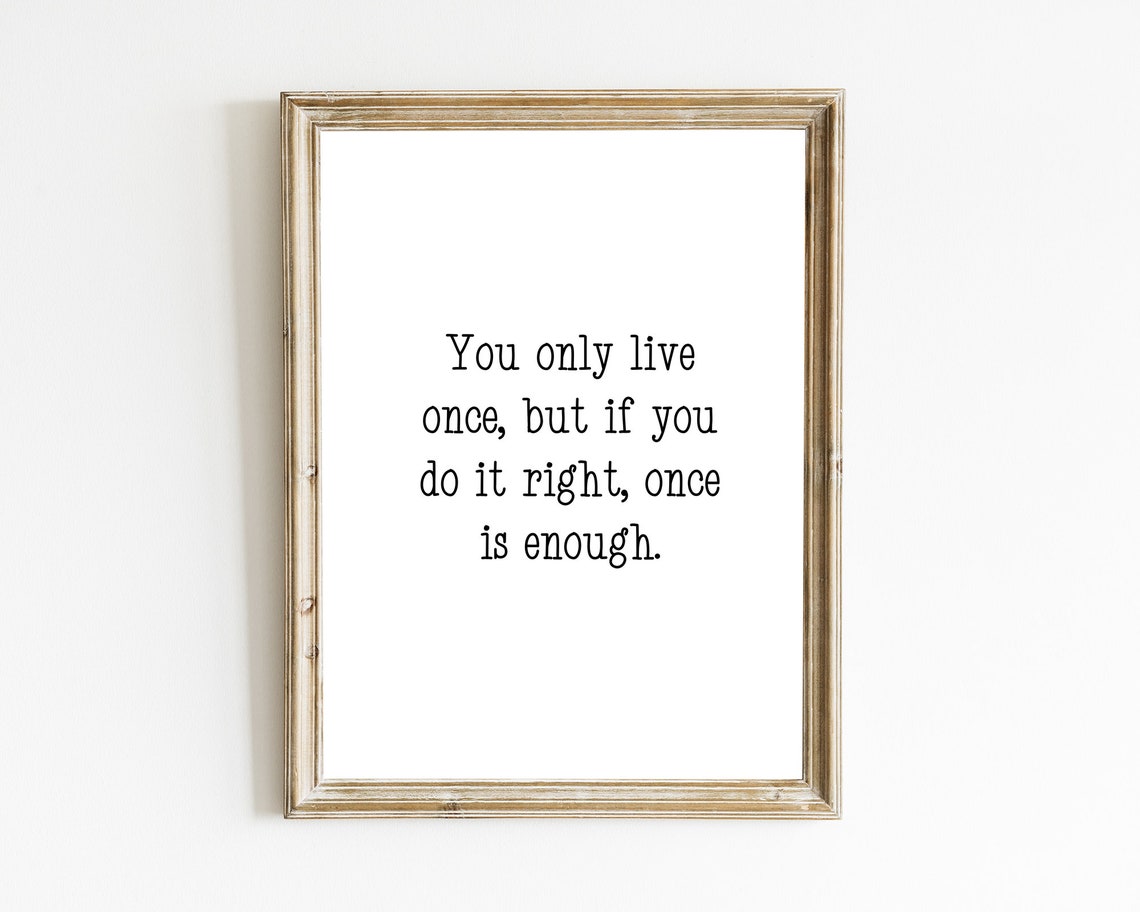 Mae West You Only Live Once Do It Right Once Is Enough Quote Wall Art - Image 2