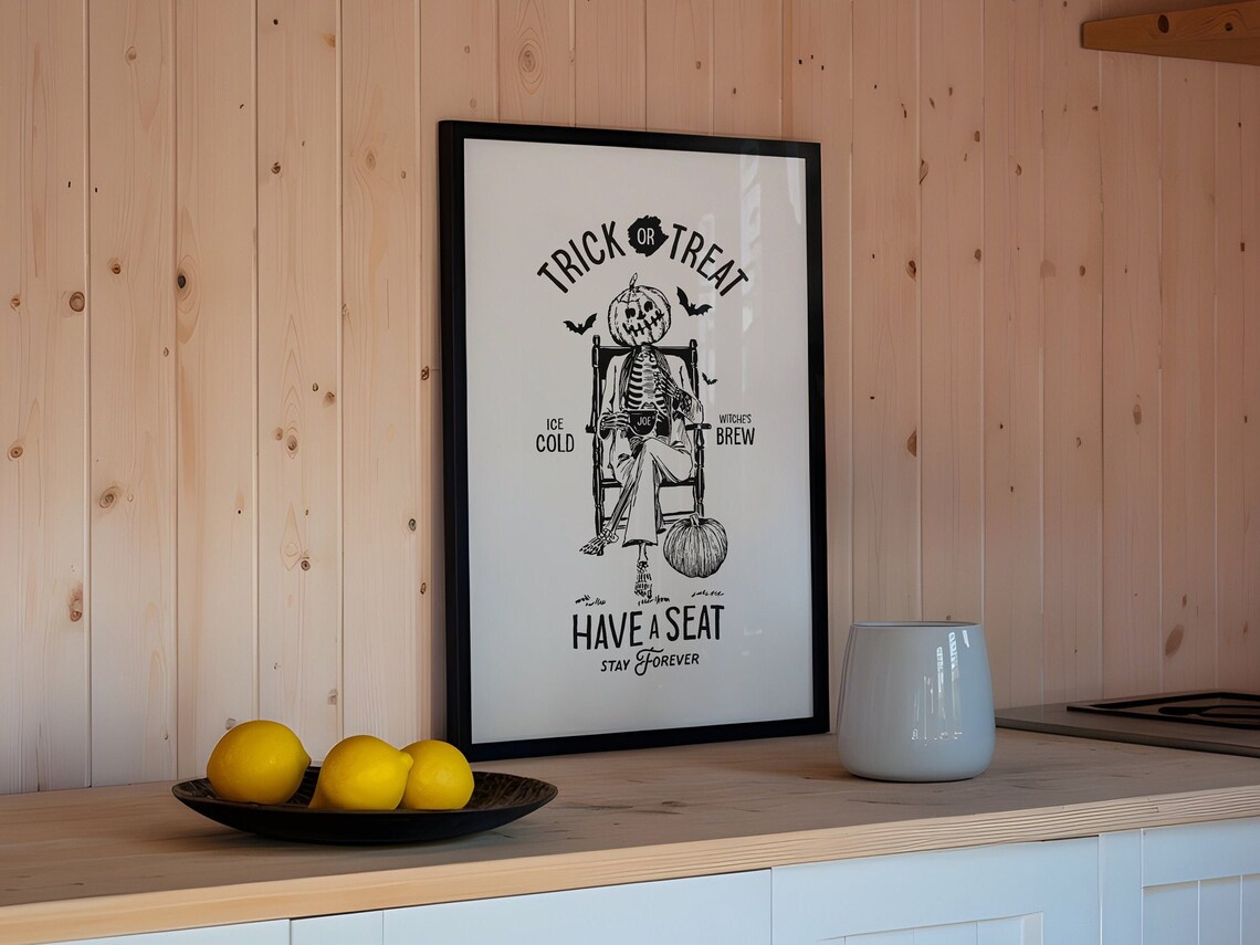 Witches Brew Coffee Halloween Kitchen Art Print
