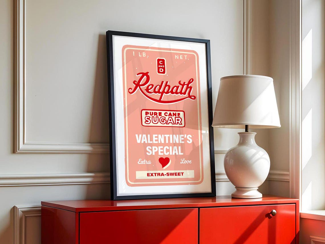 Redpath Pure Cane Sugar Valentines Special Vintage Label Poster - Image 4