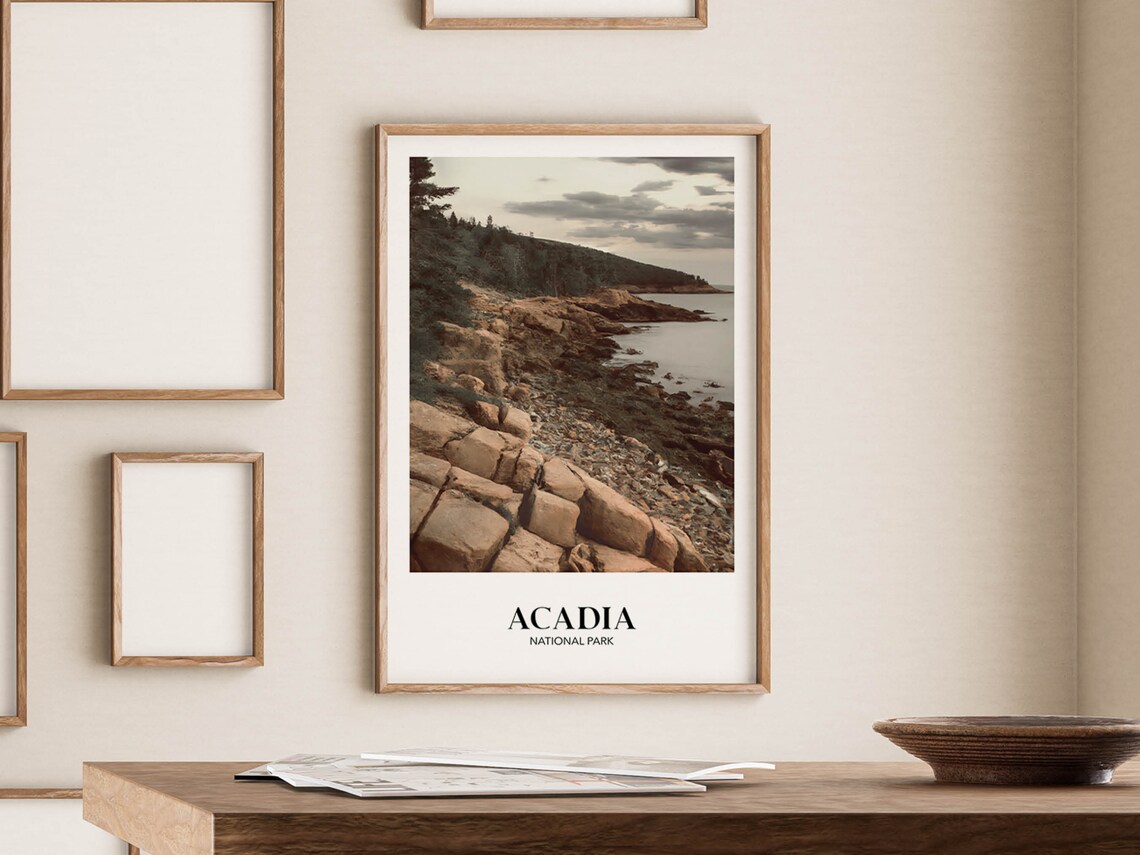 Acadia National Park Vintage Travel Poster Print