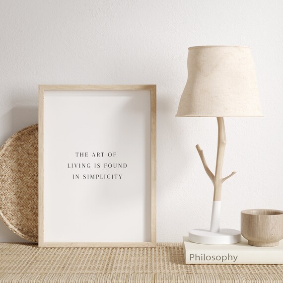 The Art Of Living Inspirational Quotes Poster Simplicity Quote Prints Wall