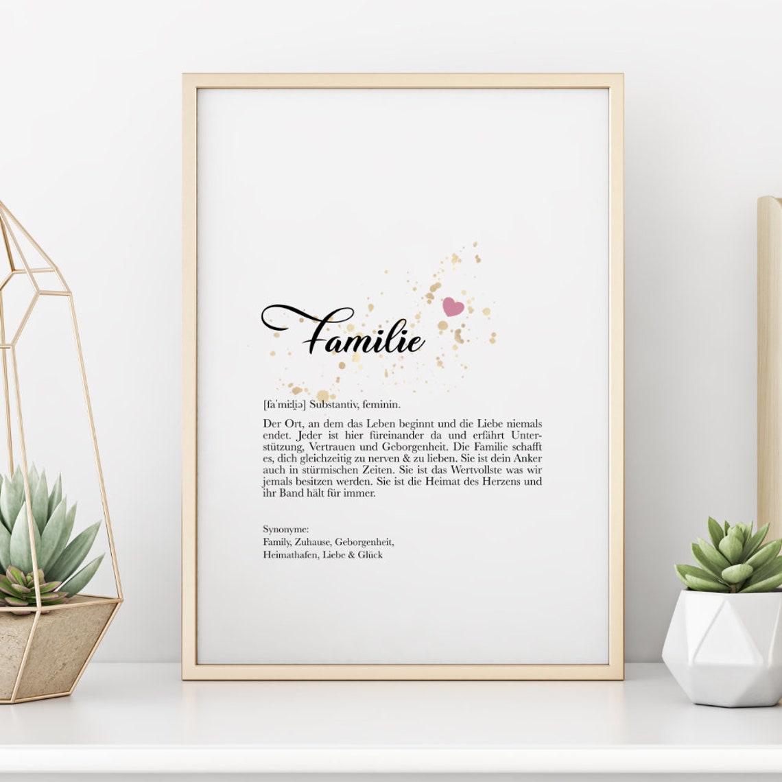 Family Definition Poster, Gift Wall Art Print