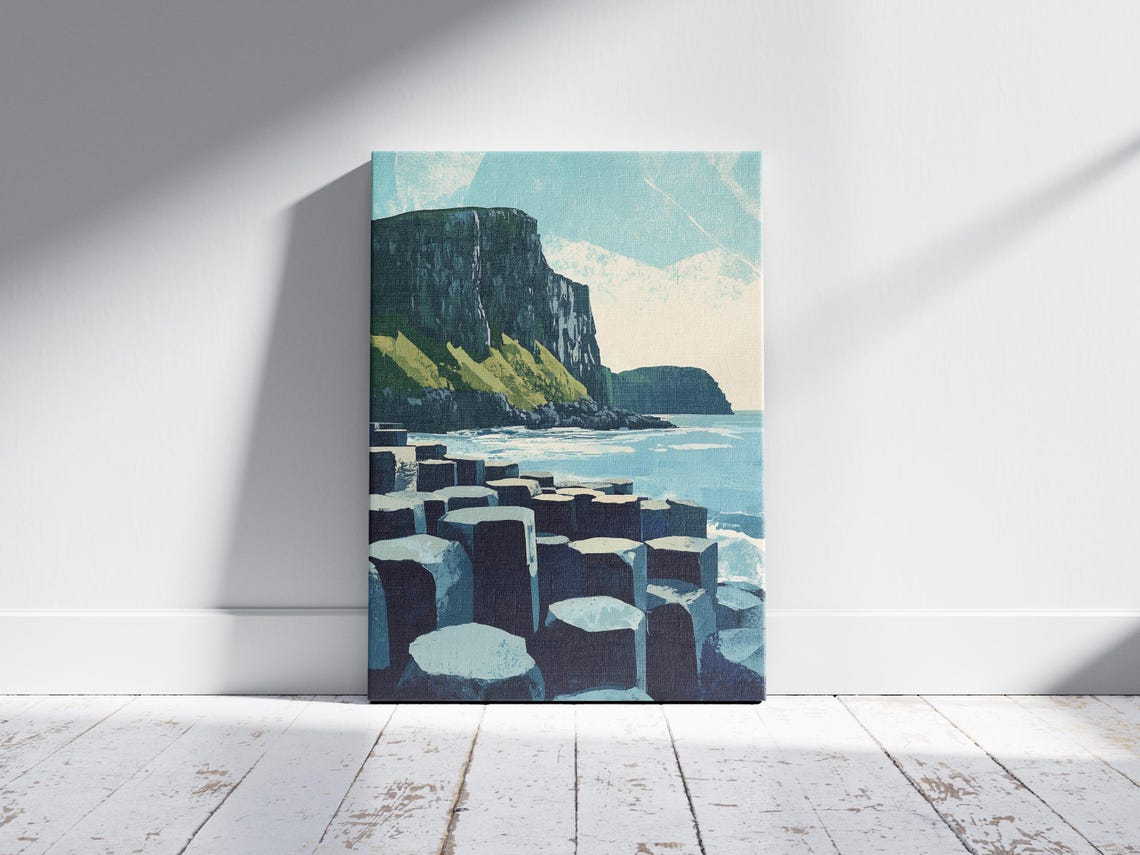 Basalt Sea Columns Rugged Coastline Ocean Cliffs Nature Poster - Image 2