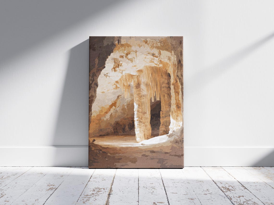 Carlsbad Caverns New Mexico Cave Stalactites Natural Wonder Art Poster - Image 2