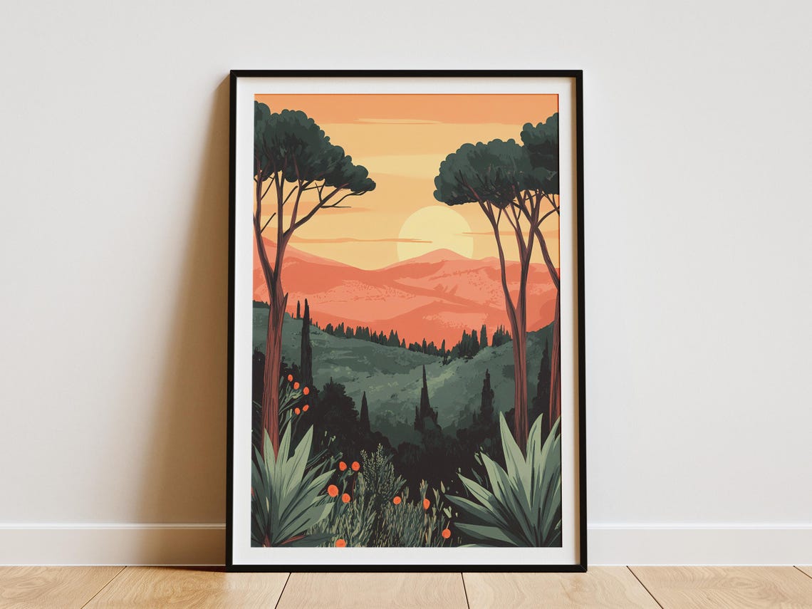 Garajonay National Park Sunset Pine Trees Canary Islands Poster