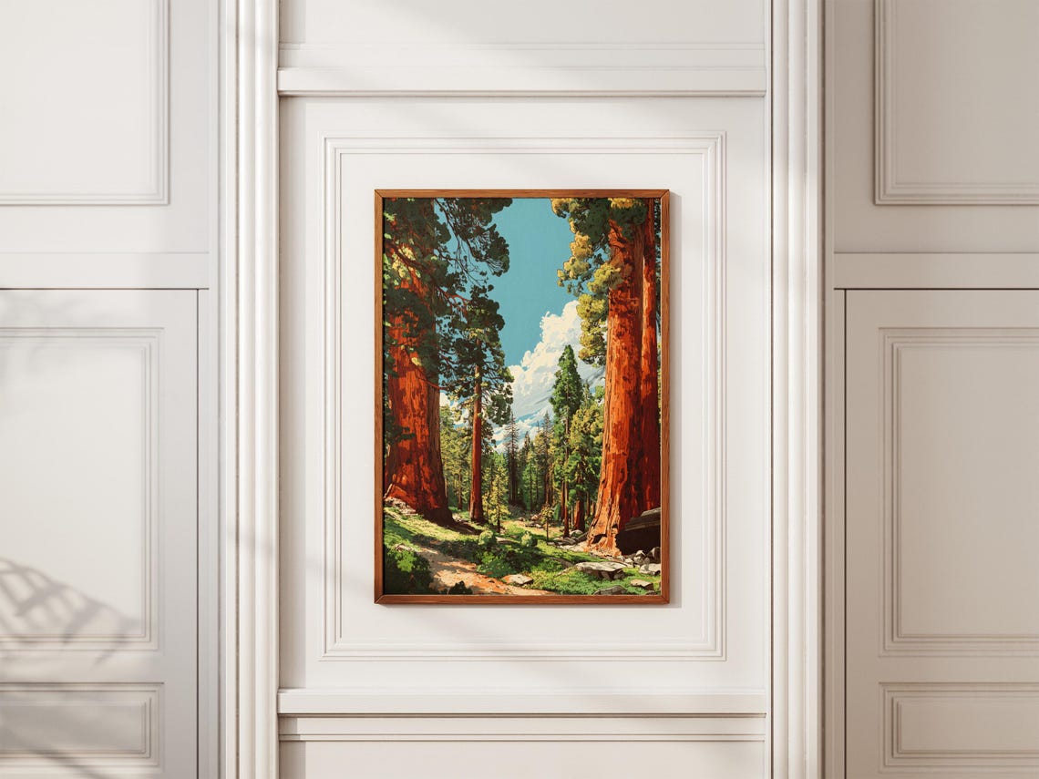 Sequoia National Park Giant Redwoods Forest Trail Sunlight Poster - Image 2