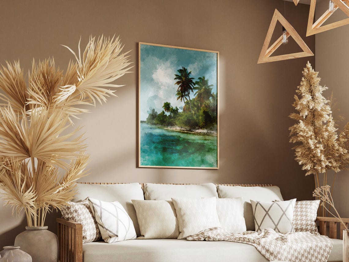 Biscayne National Park Tropical Island Palm Trees Turquoise Poster - Image 3