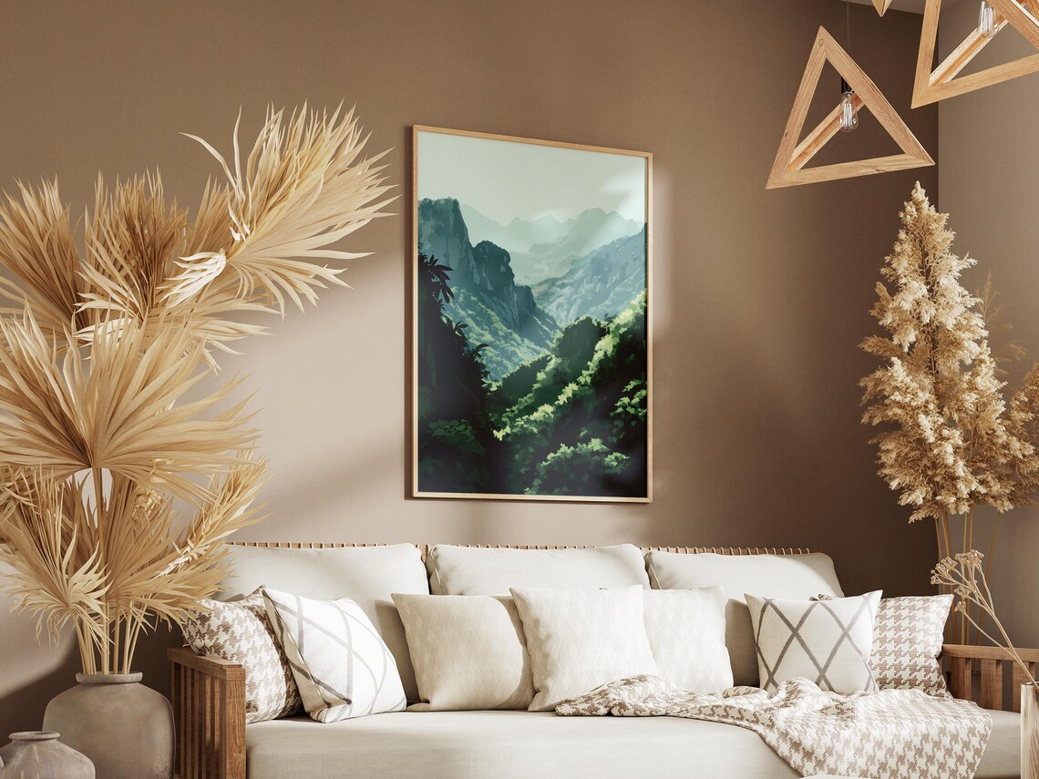 Shennongjia China Misty Forested Peaks Green Landscape Poster - Image 3