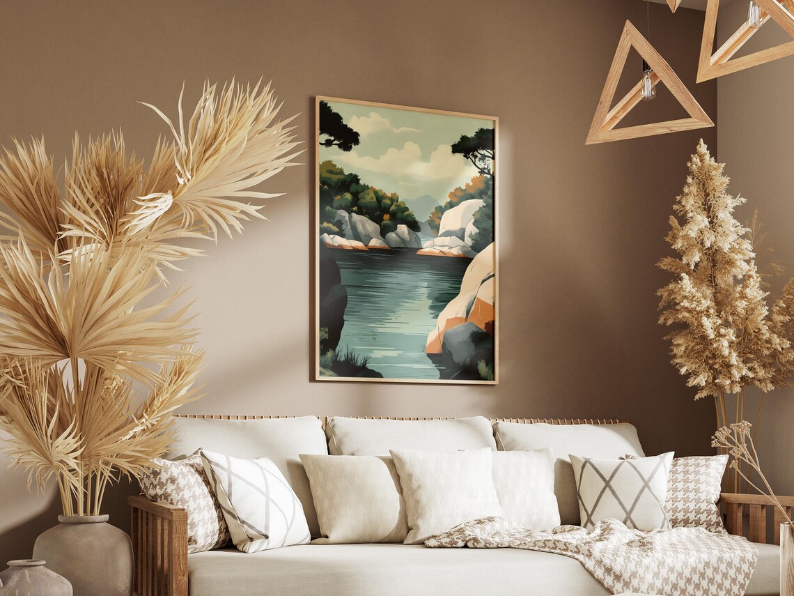 Stockholm Archipelago Rocky Inlet Calm Water Swedish Coast Poster - Image 3