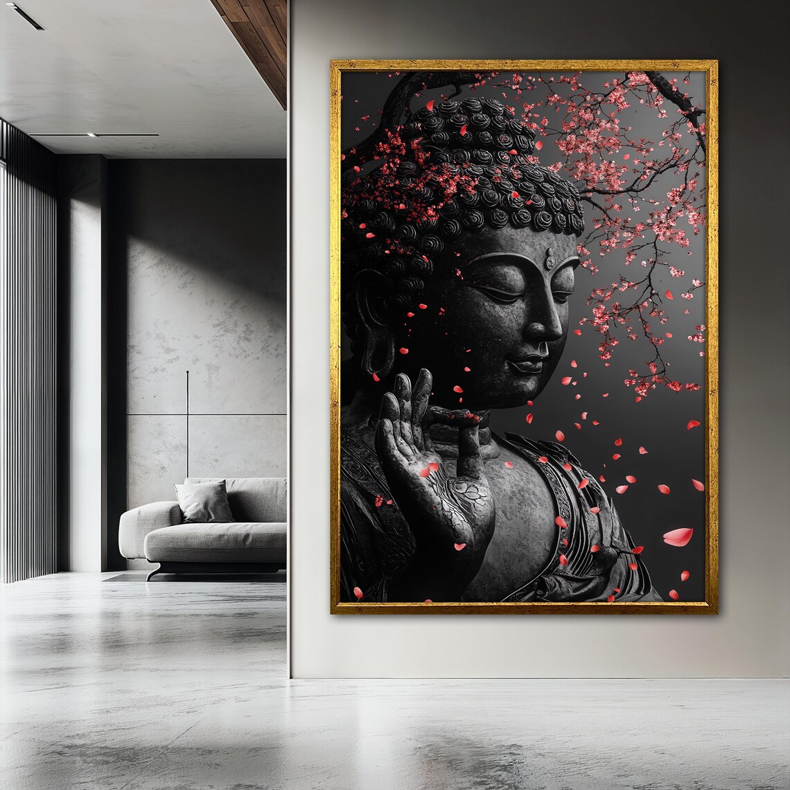 Buddha Painting, Modern Zen Meditation Decor - Image 3