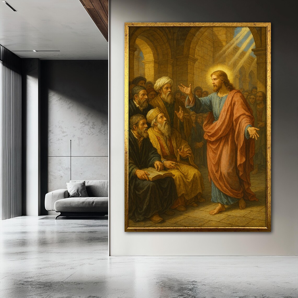 Jesus Teaching In The Temple, Gospel Wisdom Art - Image 3