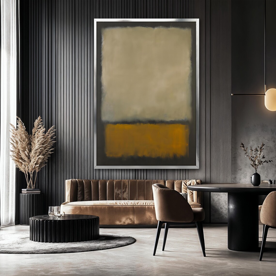 Mark Rothko Style Beige Ochre Minimalist Color Field Art Poster - Image 2