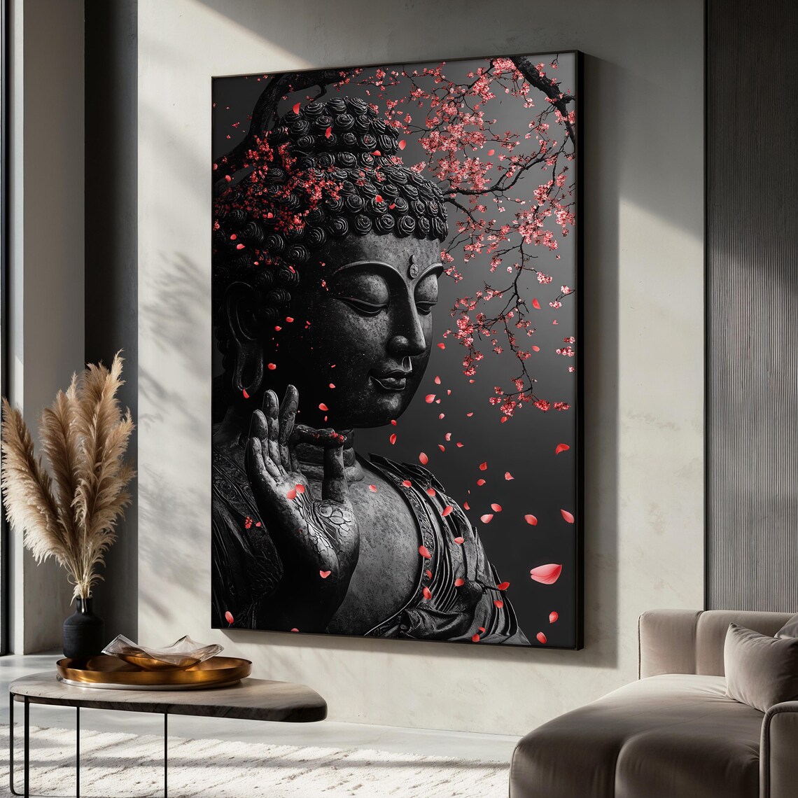 Buddha Painting, Modern Zen Meditation Decor