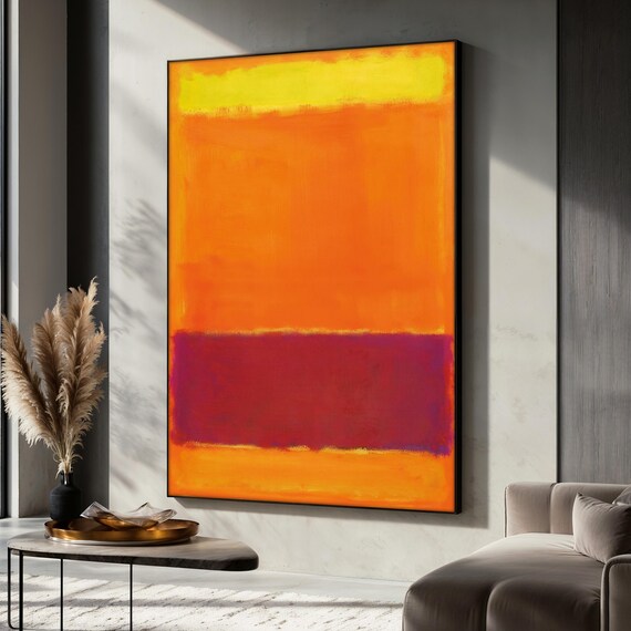 Mark Rothko No73 1952 Art Print Orange Yellow Red Abstract Wall Art Large Color Field Print Luxury Home Decor Art Gift Idea