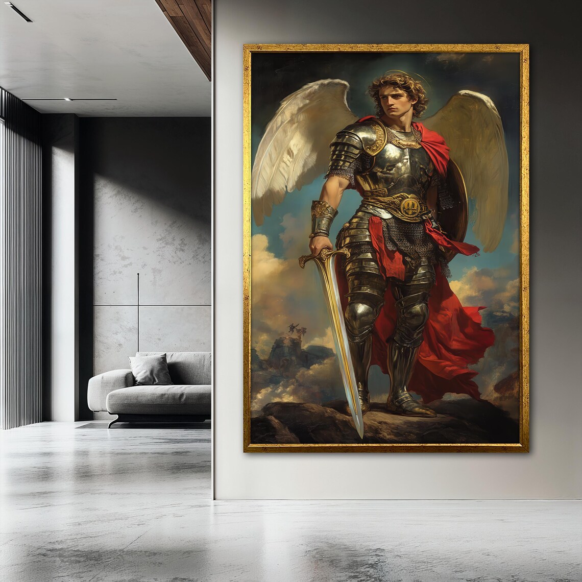 Archangel Michael Painting, Christian Wall Art - Image 3