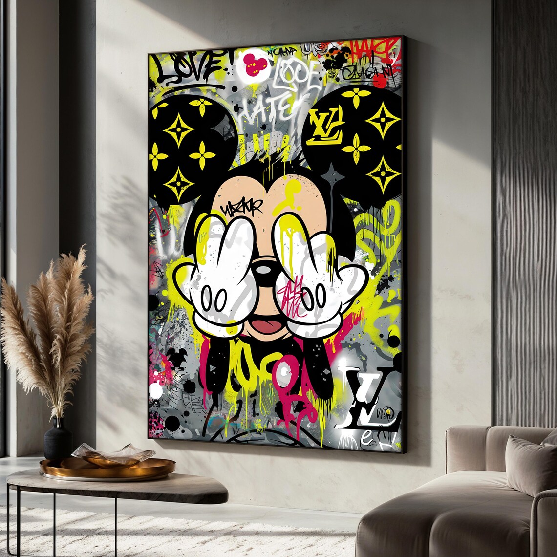 Street Art Mouse Painting, Graffiti Style Poster
