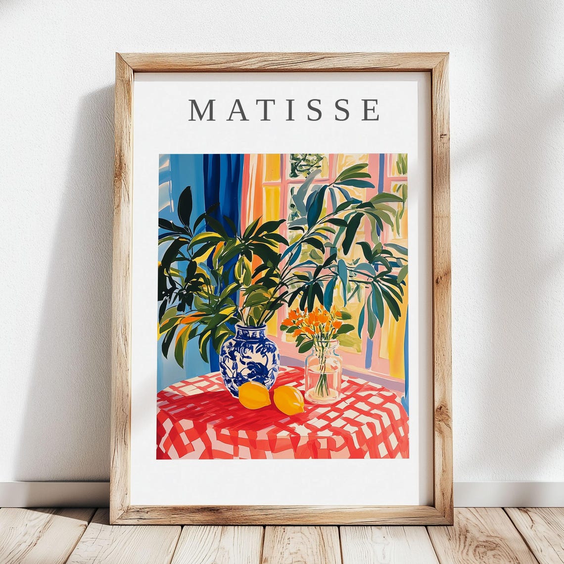 Henri Matisse Print Modern Abstract Flower Vase Colorful Minimalist Artwork For Living Room Bedroom Office Fauvism Style Wall Art