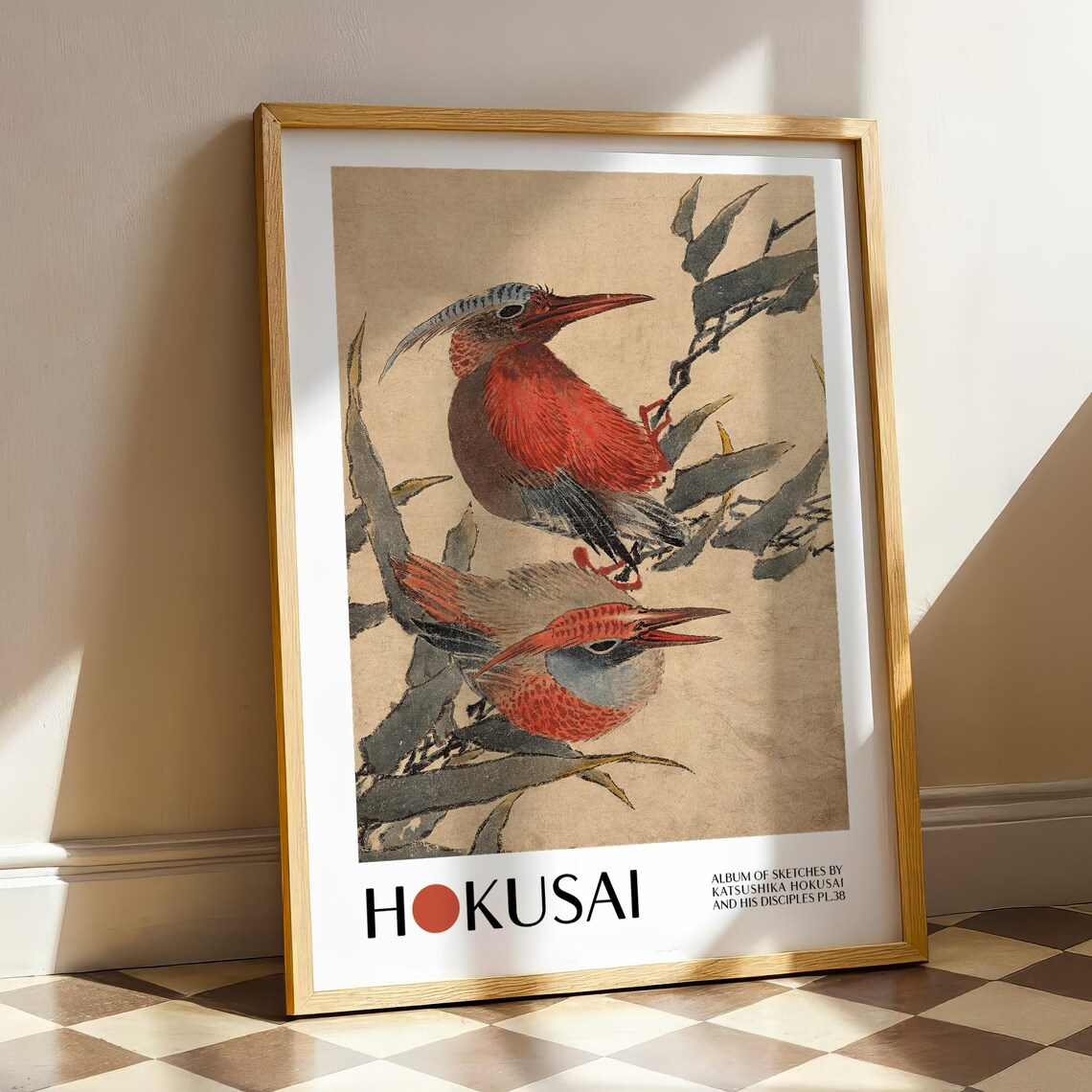 Katsushika Hokusai Japanese Birds, Vintage Japan Art