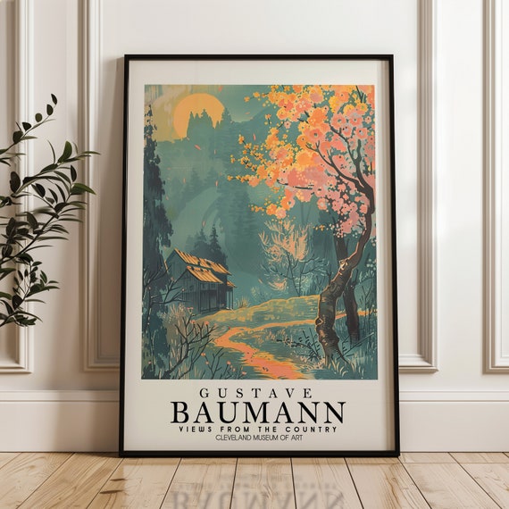 Gustave Baumann Fine Art Print Woodblock Poster Home Decor Nature Countryside Living Room Illustration Exhibition