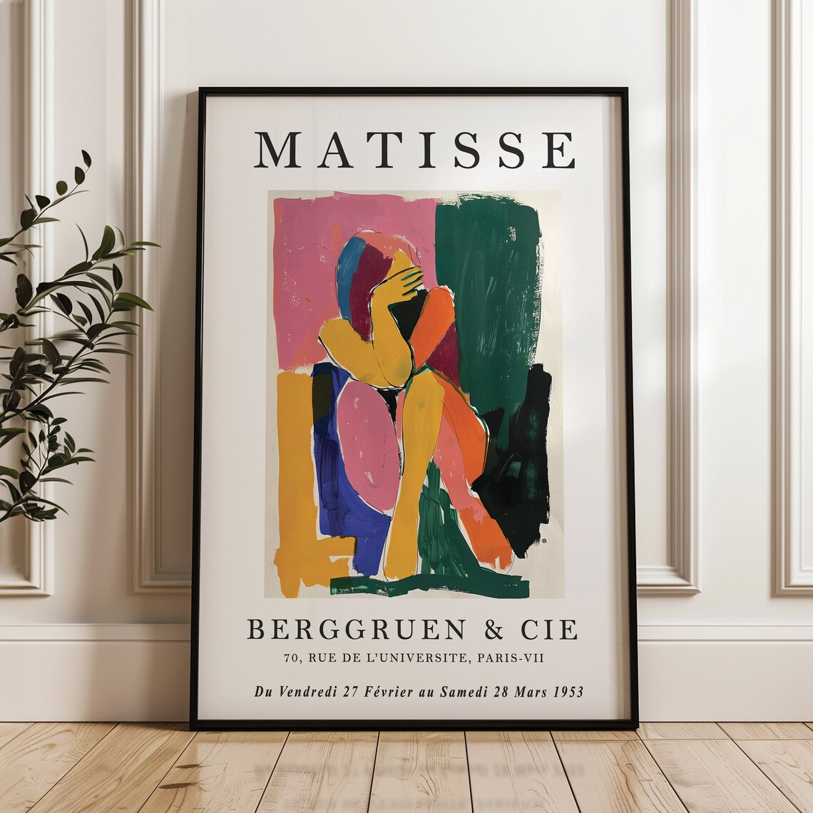 Henri Matisse Berggruen Cie 1953 Abstract Figure Exhibition Art Poster