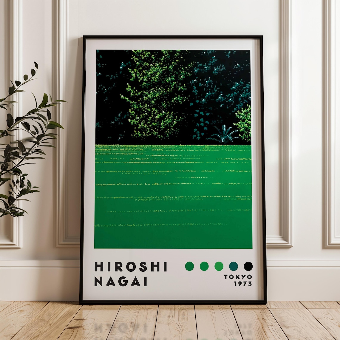 Hiroshi Nagai Japanese Print, Minimalist City Pop Art Print