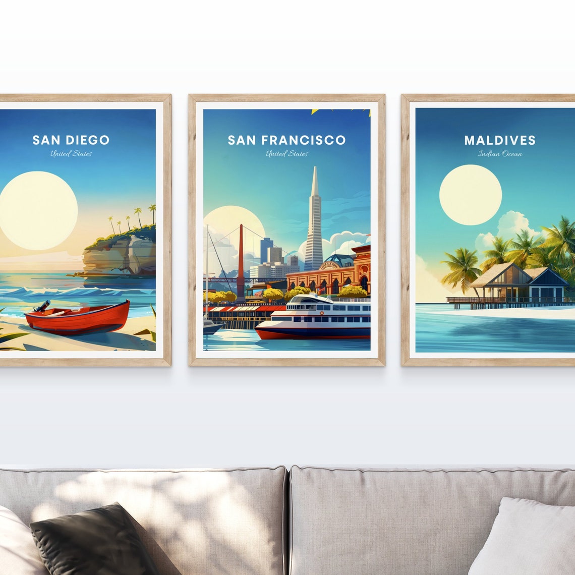 San Francisco Waterfront Ferry with the Bay Bridge View Poster - Image 4