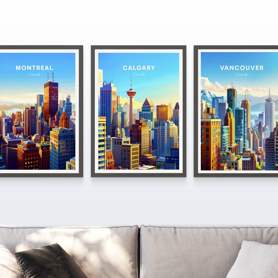 Calgary Alberta Canada City Skyline Observation Tower Travel Poster - Image 4